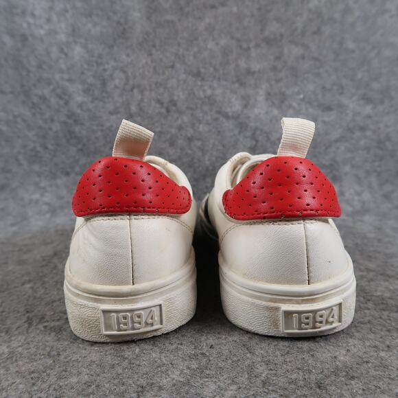 Old Navy Shoes Kids 12 Casual Fashion Sneakers Lace Up Trainers White Red Youth - Picture 5 of 11